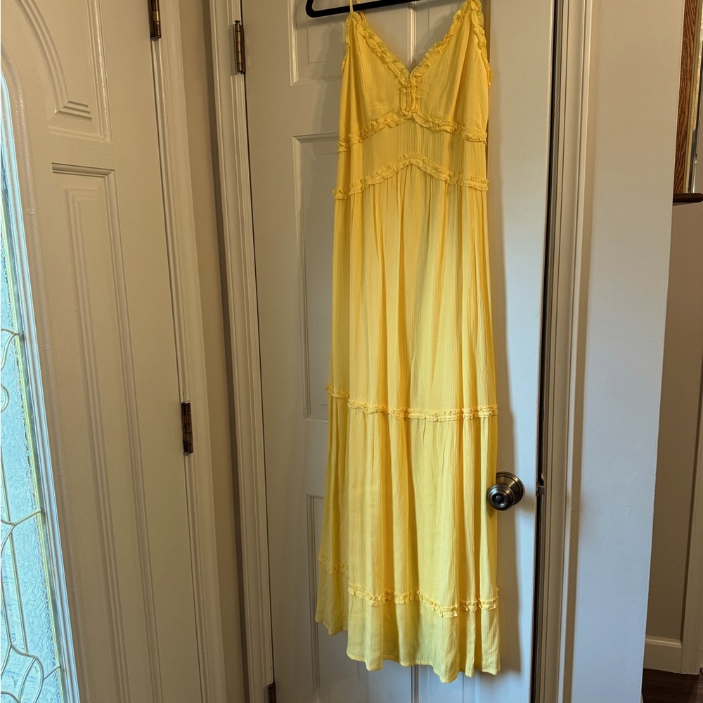 Fashion Nova yellow Maxi dress